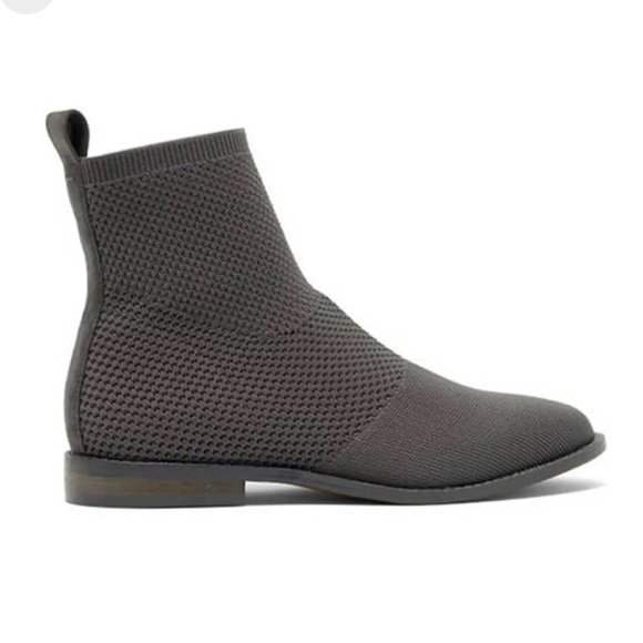 Eileen Fisher Jude Stretch Knit Bootie in Gray Ankle Boots 6.5‎ - Picture 1 of 14